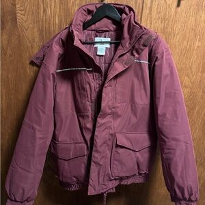 Mens John Blair Stormshield Insulated Parka Maroon Winter Jacket Size Large